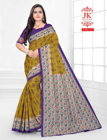 Jk Karishma 1 Casual Daily Wear Cotton Printed Latest Saree Collection